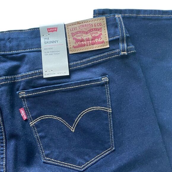 LEVI’S | dark blue 711 skinny fit 32 NWT - Picture 8 of 14